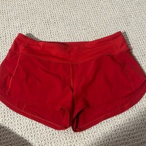 Lululemon speed up low rise shorts